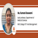KMS College of IT and Management, Assistant Professor: Ms. Rumani Goswami Interview